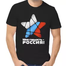 Футболка унисекс черная моя гордость Россия